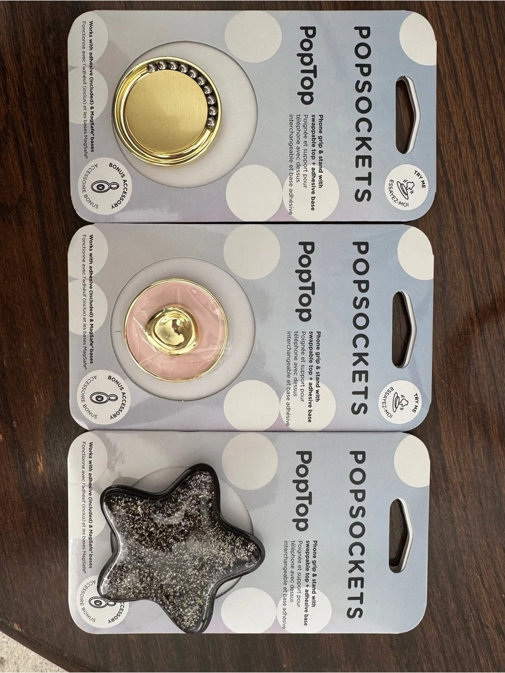 PopSockets PopTop Fall 2026 Collection Elegant Metal Bundle of 3